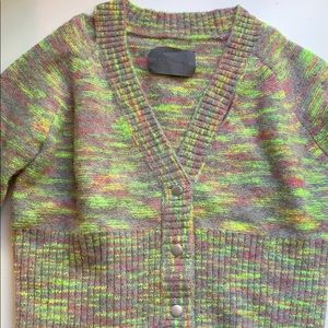 Multi-colored cardigan top